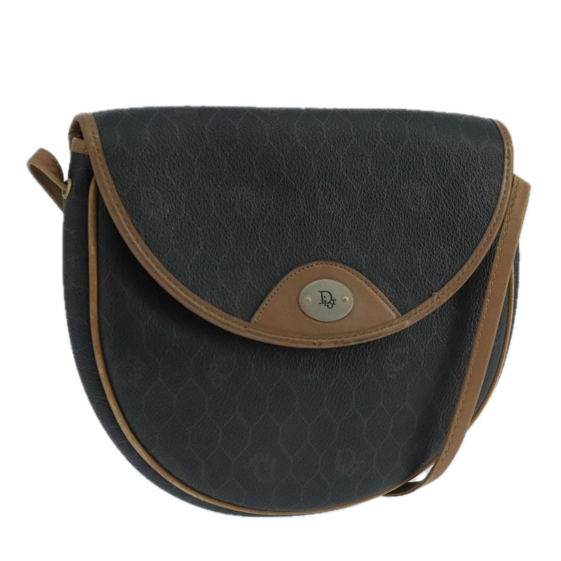 Christian Dior Black Honeycomb Canvas Shoulder Bag PVC Leather Made in France: Christian Dior Black Honeycomb Canvas Shoulder Bag PVC Leather Made in France This authentic Christian Dior shoulder bag is crafted from durable PVC leather with a stylish honeycomb canvas design in a