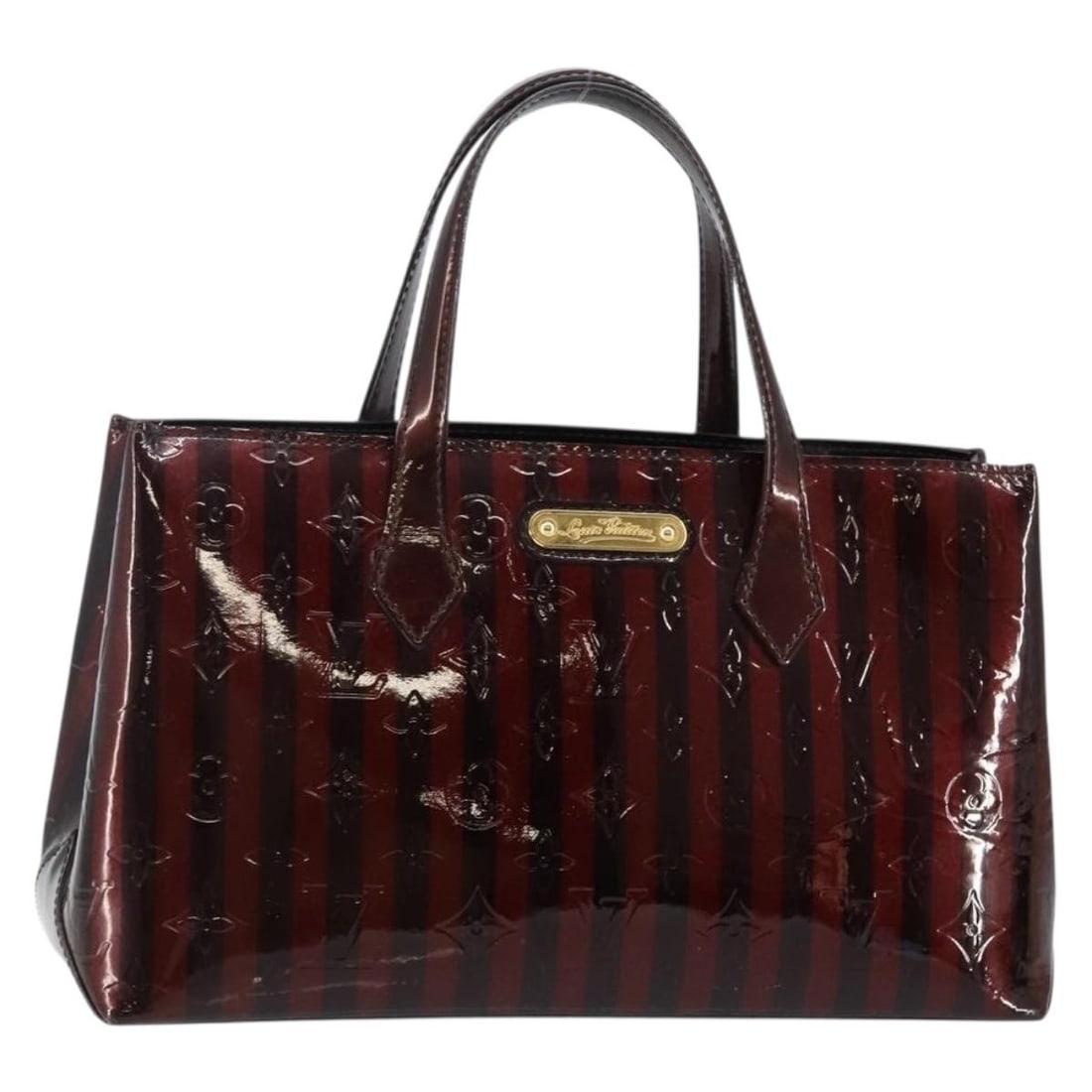 Louis Vuitton VernisRayure Wilshire PM Handbag Pomme D'amour M91701 (1 of 18)
