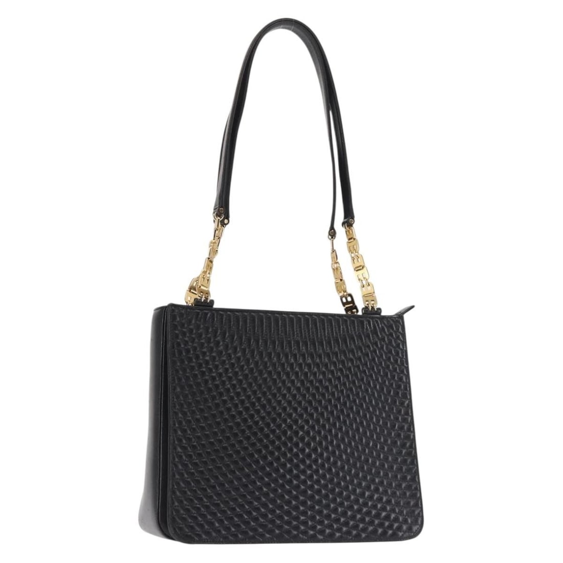 BALLY Black Gold Leather Shoulder Bag Made in Italy BA6042 (1 of 18)