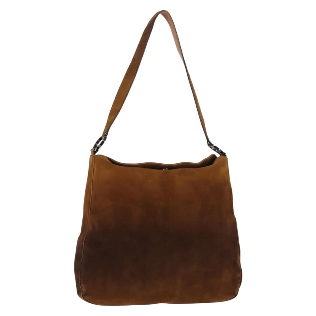Salvatore Ferragamo Gancini Brown Suede Shoulder Bag Italy AB-21 7748 (1 of 18)