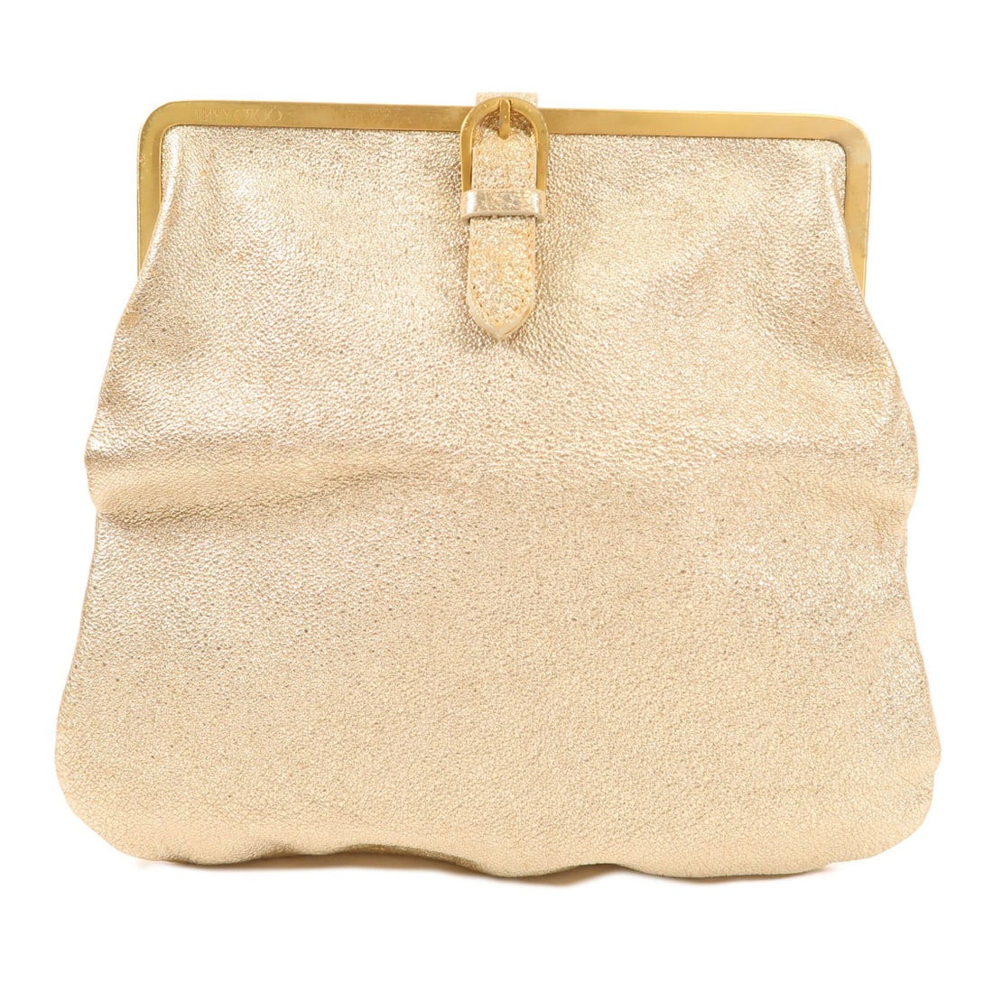JIMMY CHOO Gold Leather Clutch Handbag with GHW (1 of 14)