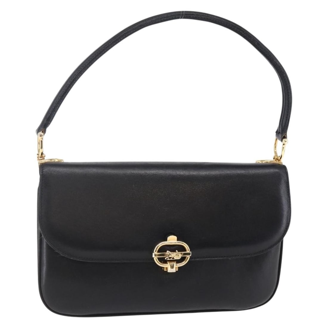CELINE Black Gold Leather Shoulder Bag Made in Italy BA6728: CELINE Black Gold Leather Shoulder Bag Made in Italy BA6728 Introducing the CELINE Shoulder Bag, a sophisticated accessory crafted from premium leather in a striking black and gold color scheme. This