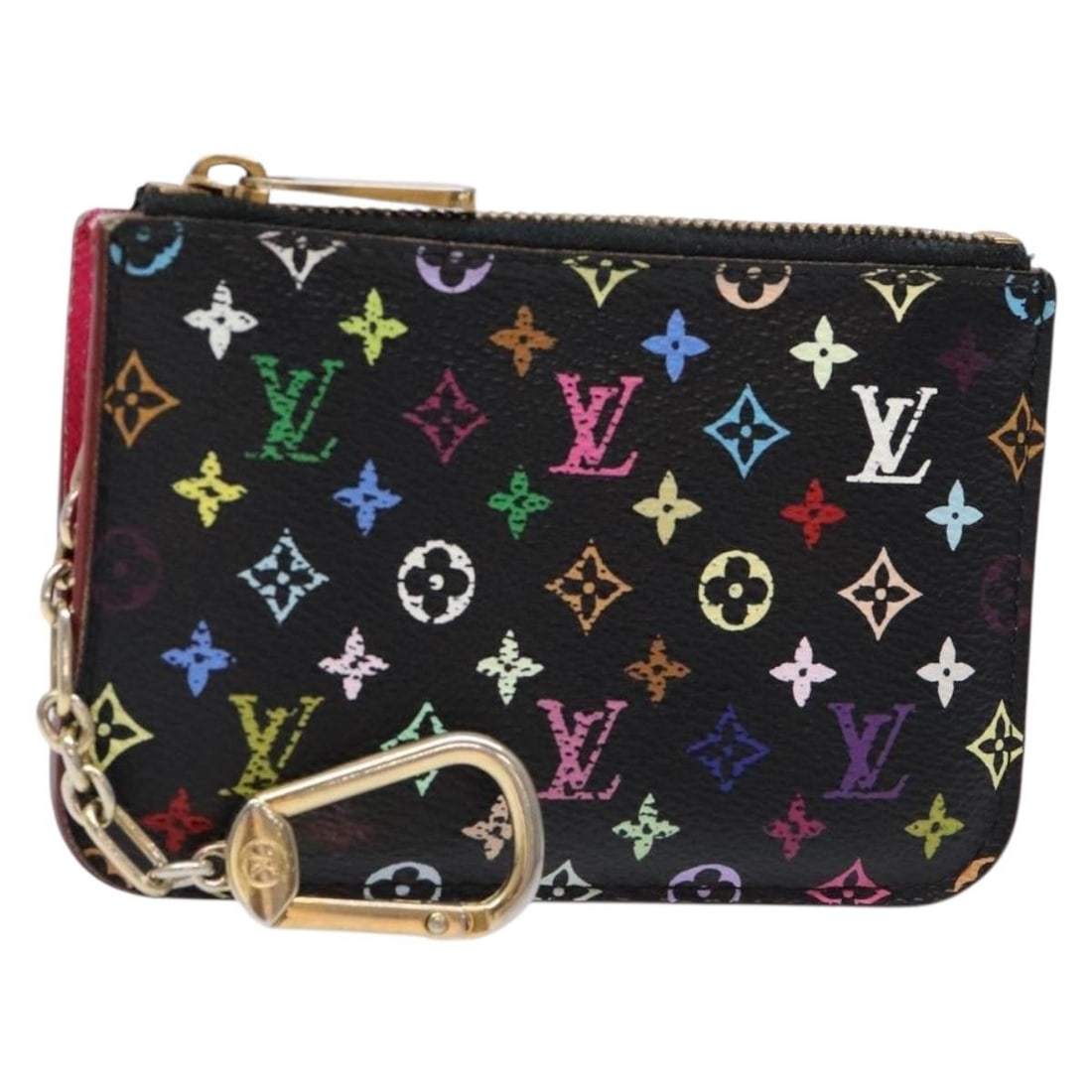 LOUIS VUITTON M60279 Multicolor Coin Purse Black Auth (1 of 18)