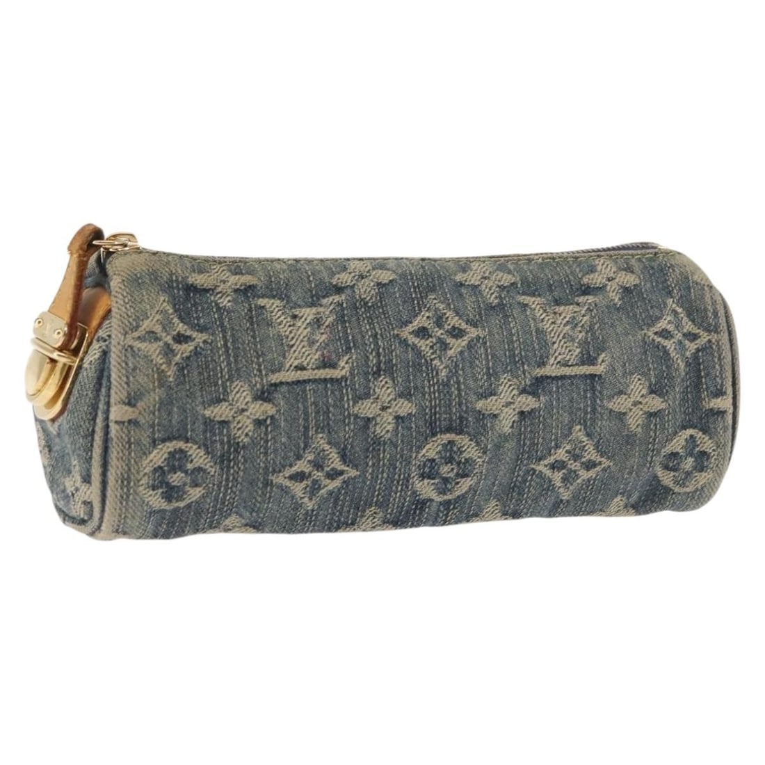 LOUIS VUITTON Monogram Denim Pouch Speedy GM Blue M95081 Auth (1 of 18)