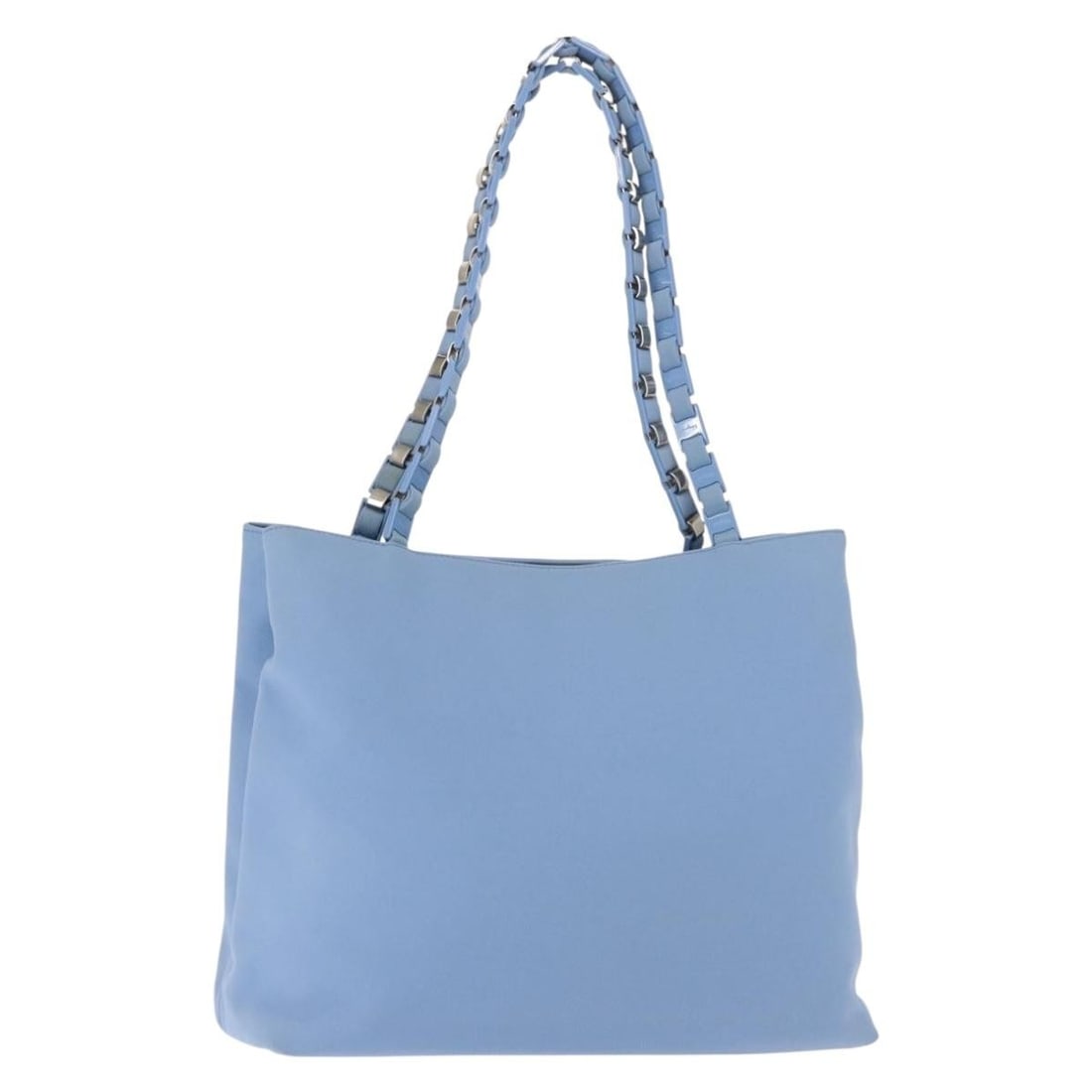 Salvatore Ferragamo Blue Silver Canvas Tote Bag Auth BA7336 Italy: Salvatore Ferragamo Blue Silver Canvas Tote Bag Auth BA7336 Italy This authentic Salvatore Ferragamo tote bag is a stylish accessory crafted in Italy from durable canvas. Featuring a striking blue and