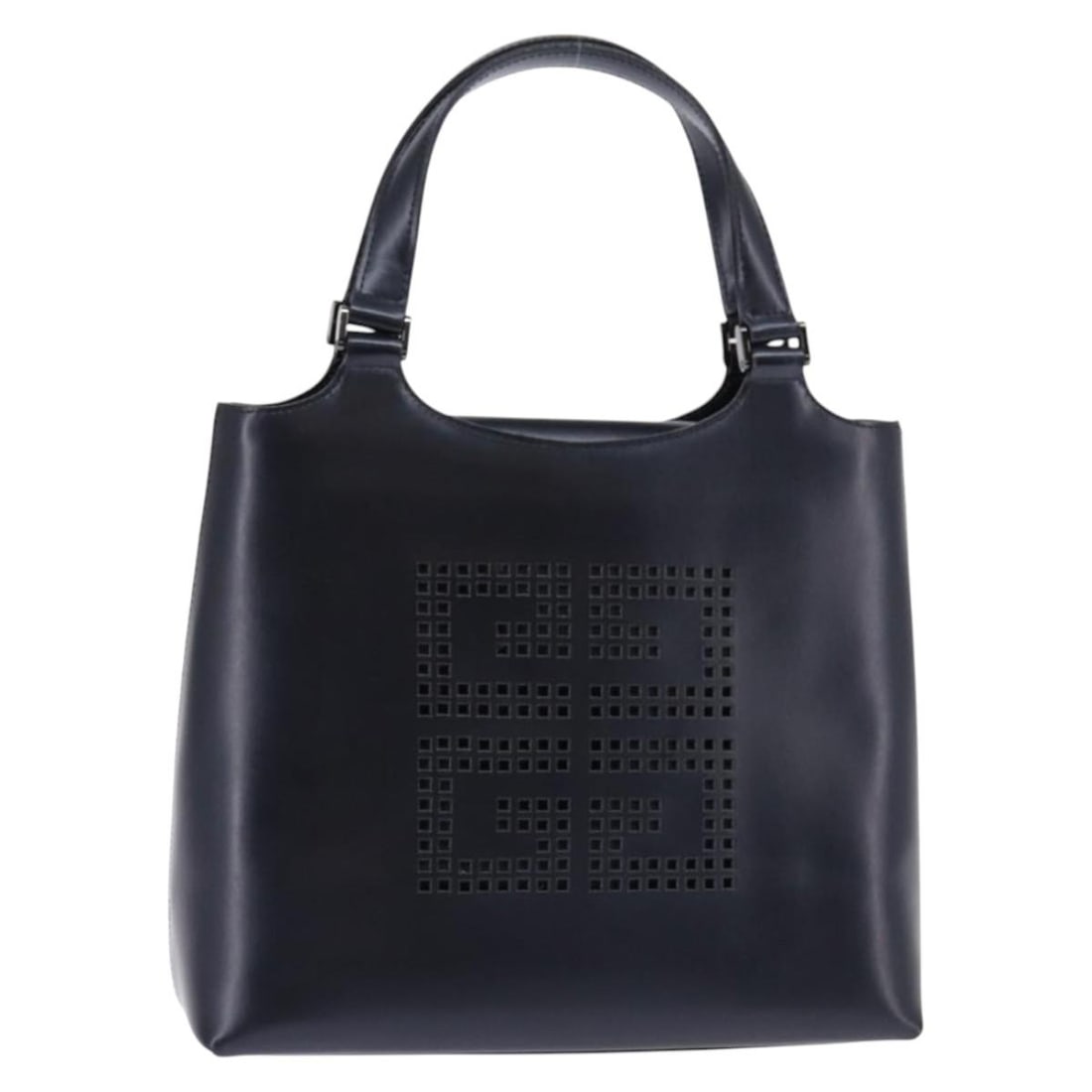 GIVENCHY Navy Leather Hand Bag Authentic 148313 (1 of 18)