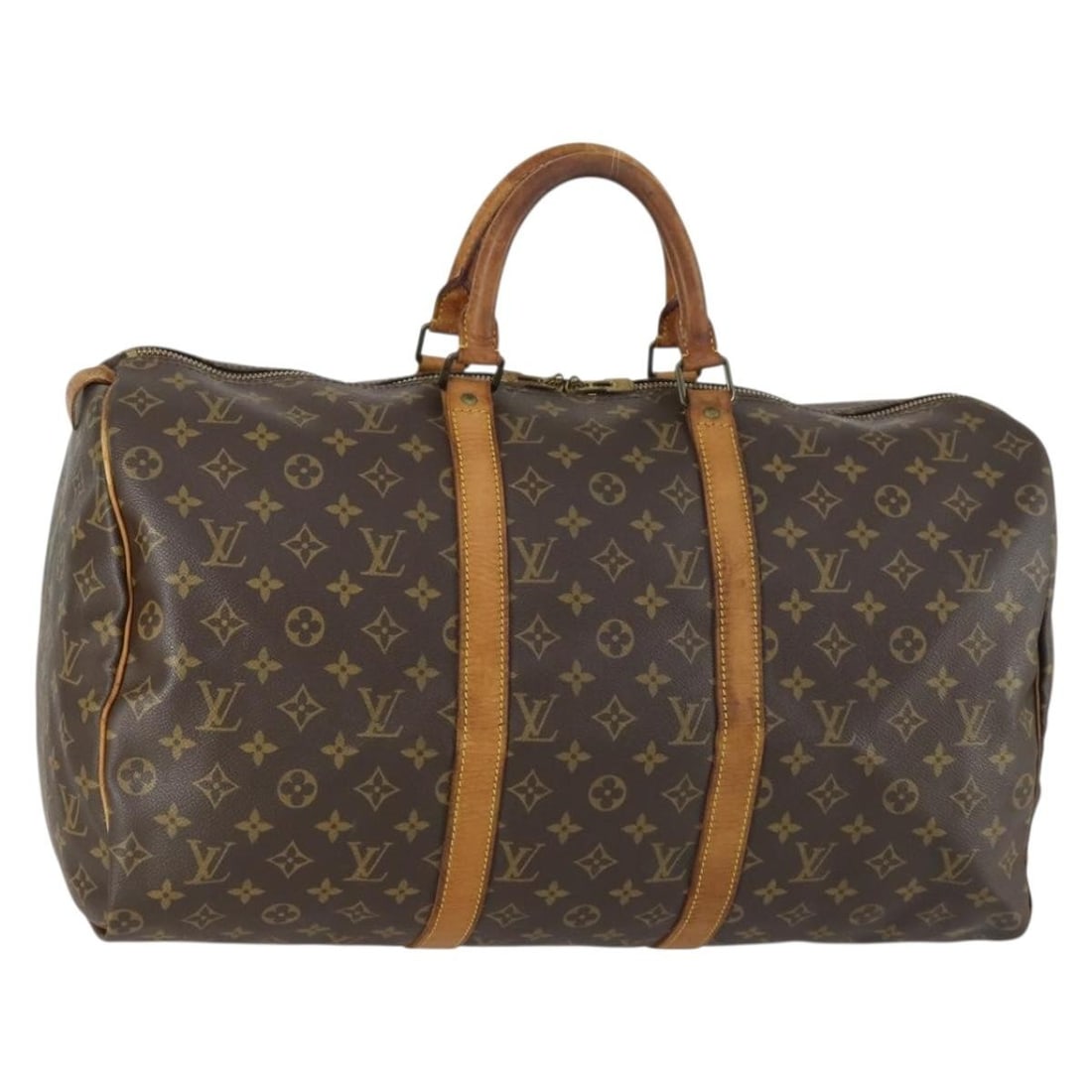 Louis Vuitton Keepall 50 Monogram Canvas Boston Bag M41426 France: Louis Vuitton Keepall 50 Monogram Canvas Boston Bag M41426 France This Louis Vuitton Monogram Keepall 50 Boston Bag features the iconic Monogram canvas exterior and is crafted in France. The bag shows