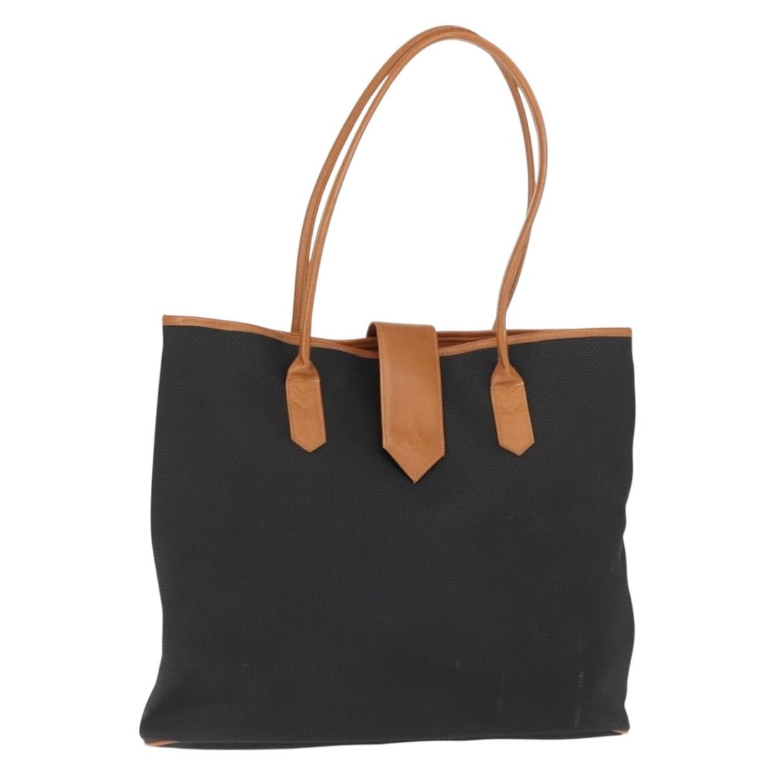 SAINT LAURENT Black Gold Leather Tote Bag BA7497 (1 of 18)