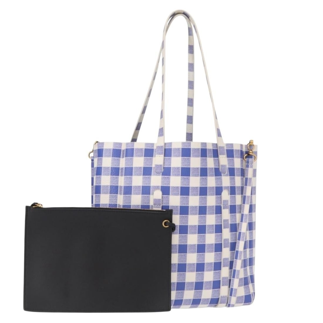 Balenciaga Blue Leather Everyday Tote XS with Gold Accents and 2-Way Strap: Balenciaga Blue Leather Everyday Tote XS with Gold Accents and 2-Way Strap This Balenciaga Everyday Tote XS is a compact 2-way tote bag crafted in blue leather with gold-tone accents. Designed for ver