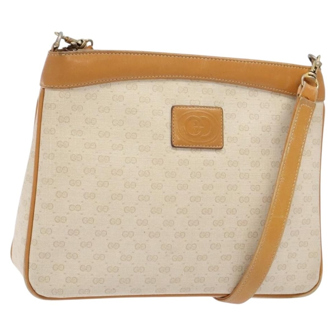 GUCCI Micro GG Supreme Shoulder Bag PVC White Gold Made in Italy: GUCCI Micro GG Supreme Shoulder Bag PVC White Gold Made in Italy Discover the elegance of this GUCCI Micro GG Supreme Shoulder Bag, crafted from durable PVC leather in a stylish white and gold color c