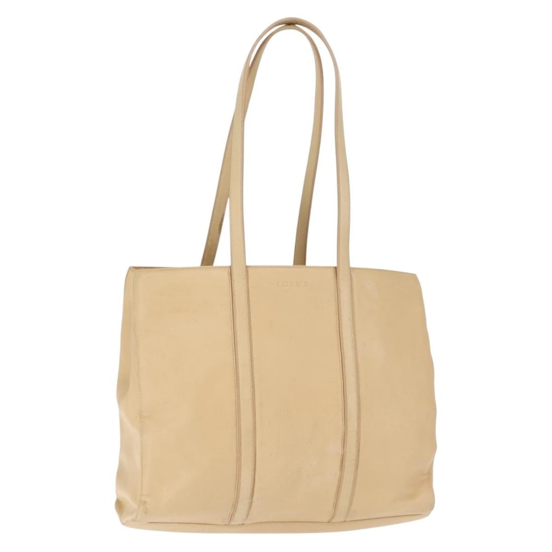 LOEWE Beige Gold Nappa Leather Tote Bag Auth Spain (1 of 18)