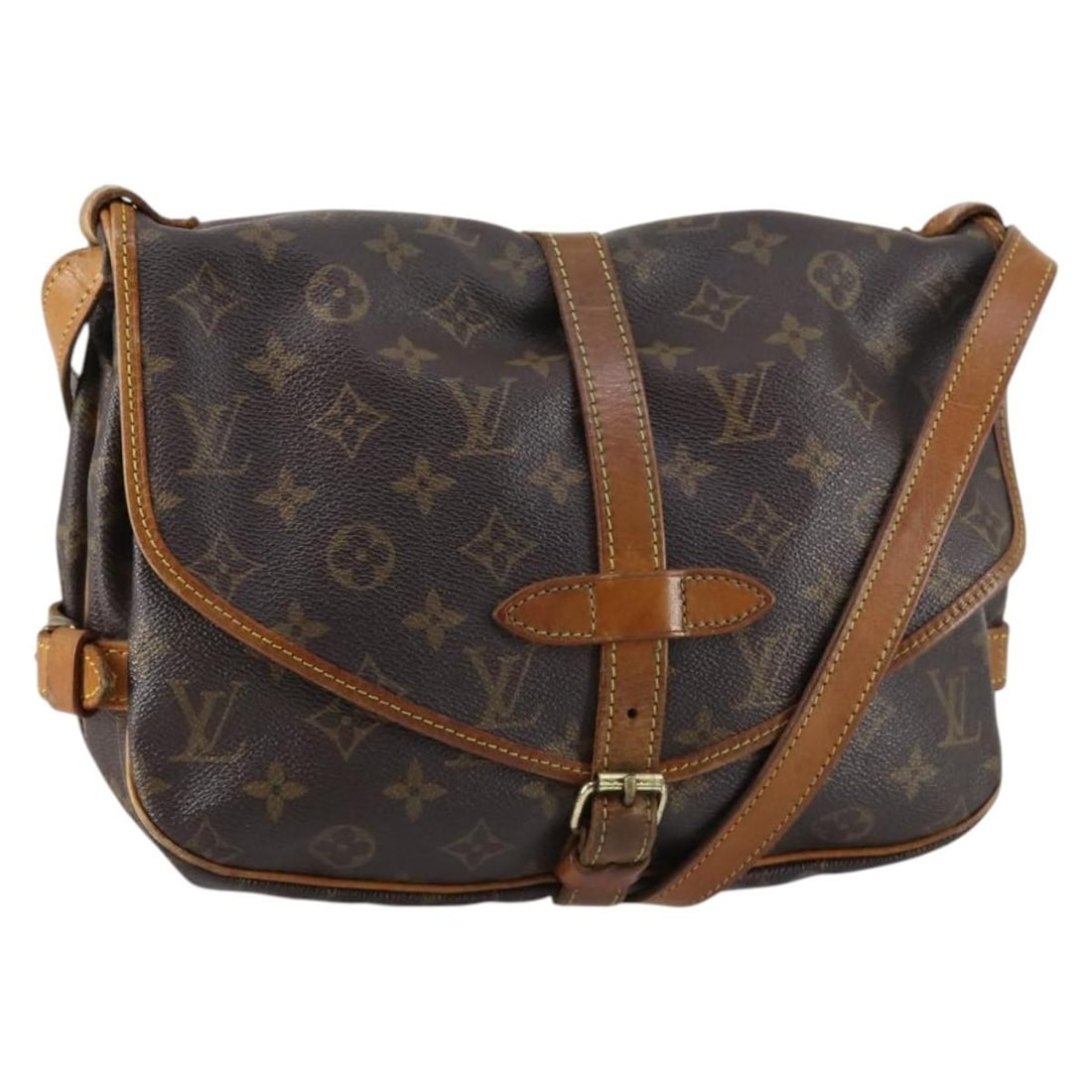 LOUIS VUITTON Monogram Saumur 30 Shoulder Bag M42256 Authentic France: LOUIS VUITTON Monogram Saumur 30 Shoulder Bag M42256 Authentic France This authentic Louis Vuitton Monogram Saumur 30 Shoulder Bag is a stylish accessory crafted from durable Monogram Canvas. Designed