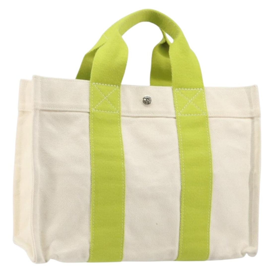 HERMES Bora Bora PM Tote Bag White Silver Canvas France (1 of 18)