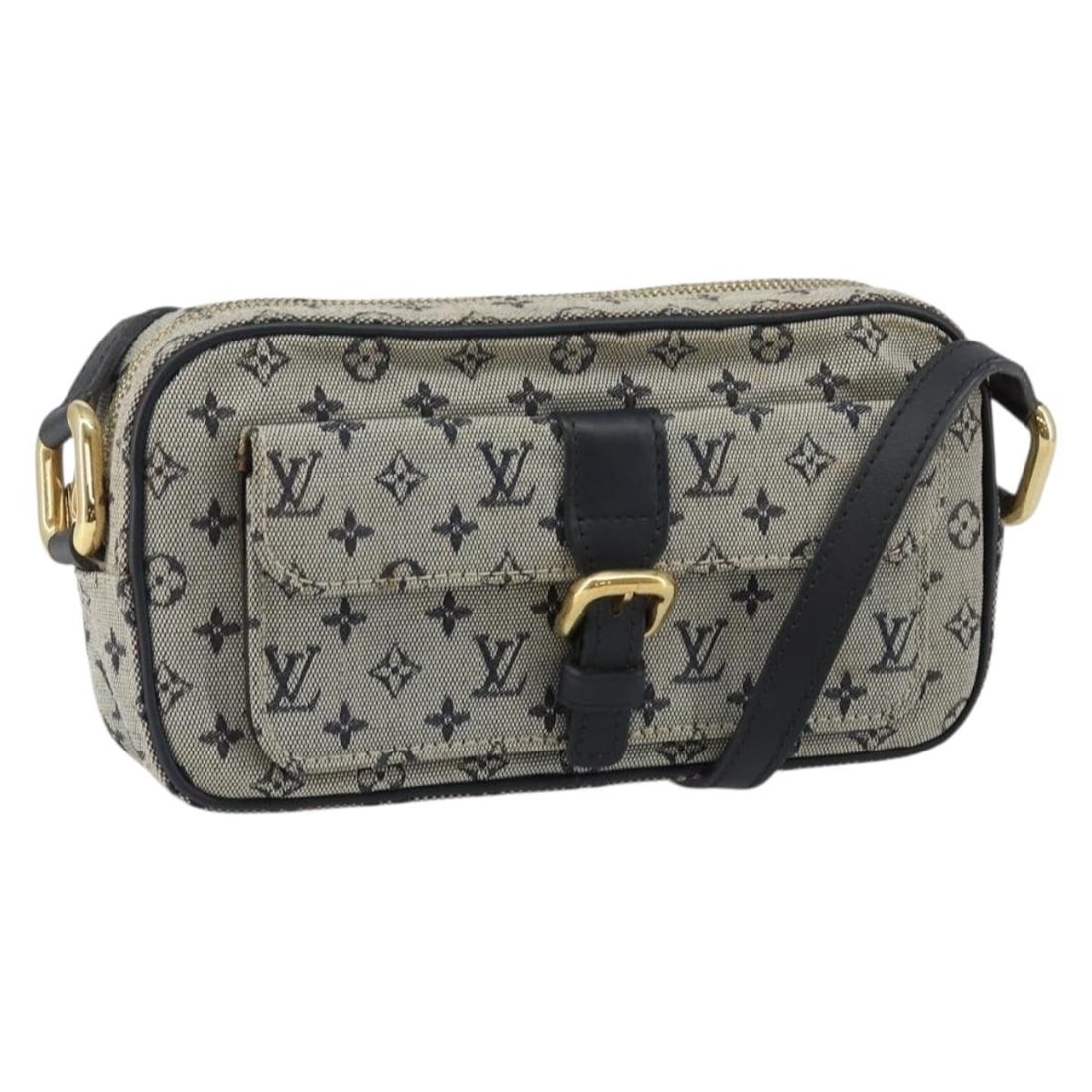 LOUIS VUITTON Monogram Mini Juliet MM Blue Shoulder Bag M92004: LOUIS VUITTON Monogram Mini Juliet MM Blue Shoulder Bag M92004 The LOUIS VUITTON Monogram Mini Juliet MM Shoulder Bag in a striking blue hue is crafted from durable Monogram Mini Canvas, making it bot