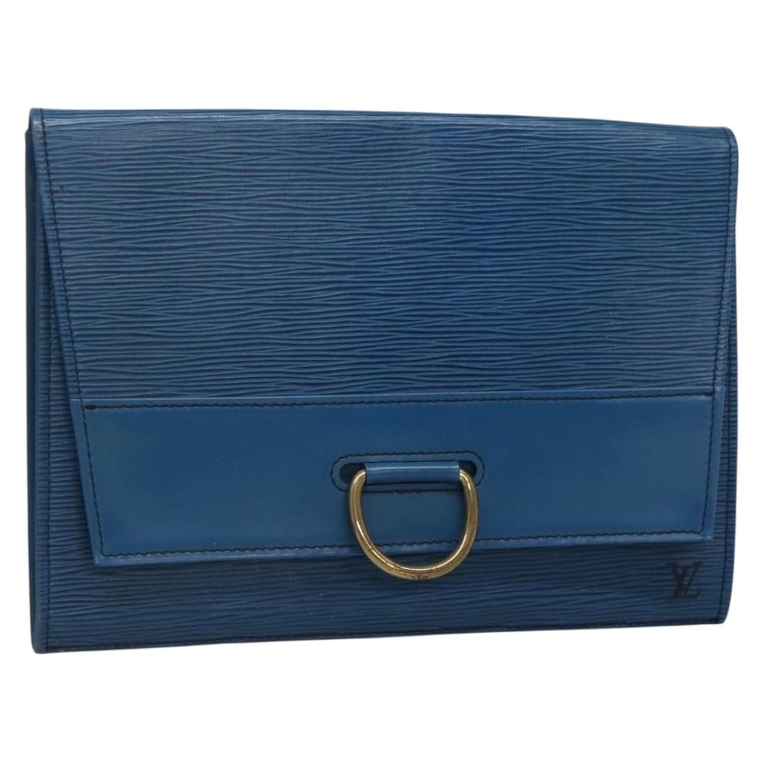 LOUIS VUITTON Epi Jena Clutch Bag Blue M52715 Authentic France (1 of 17)
