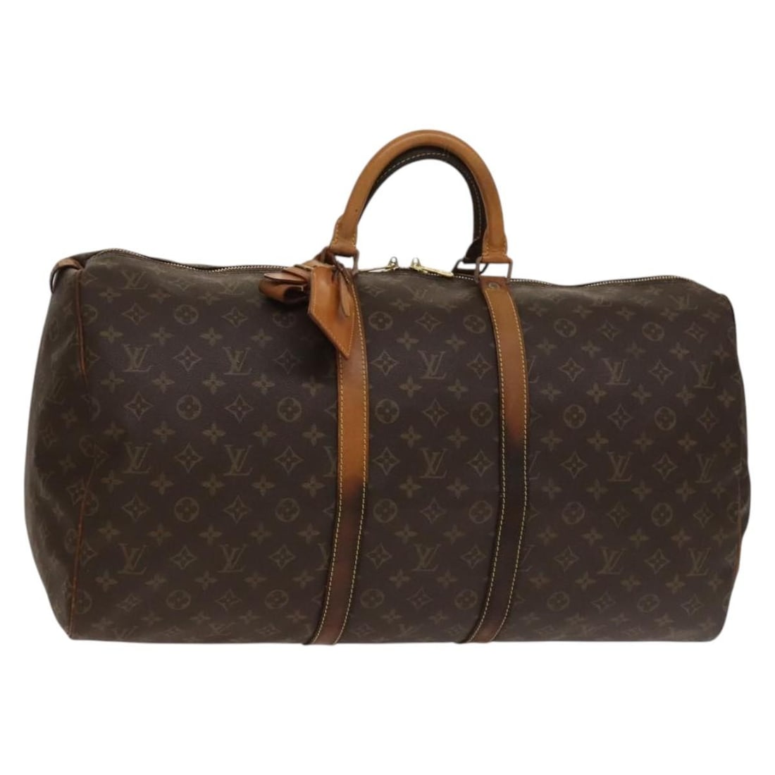 LOUIS VUITTON Monogram Keepall 55 Boston Bag M41424 Authentic Travel Tote: LOUIS VUITTON Monogram Keepall 55 Boston Bag M41424 Authentic Travel Tote This LOUIS VUITTON Monogram Keepall 55 Boston Bag is a classic piece, crafted from durable Monogram Canvas. The stylish bag fe