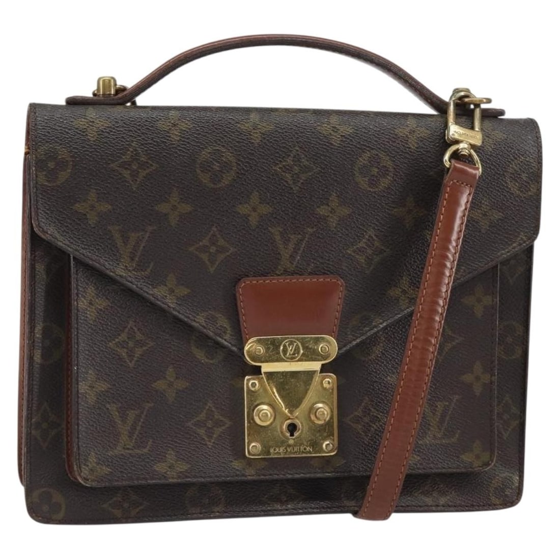 Louis Vuitton Monceau 26 Monogram Canvas Shoulder Bag M51187 with Strap: Louis Vuitton Monceau 26 Monogram Canvas Shoulder Bag M51187 with Strap This Louis Vuitton Monceau 26 shoulder bag features the iconic Monogram canvas exterior and is designed for versatile everyday u