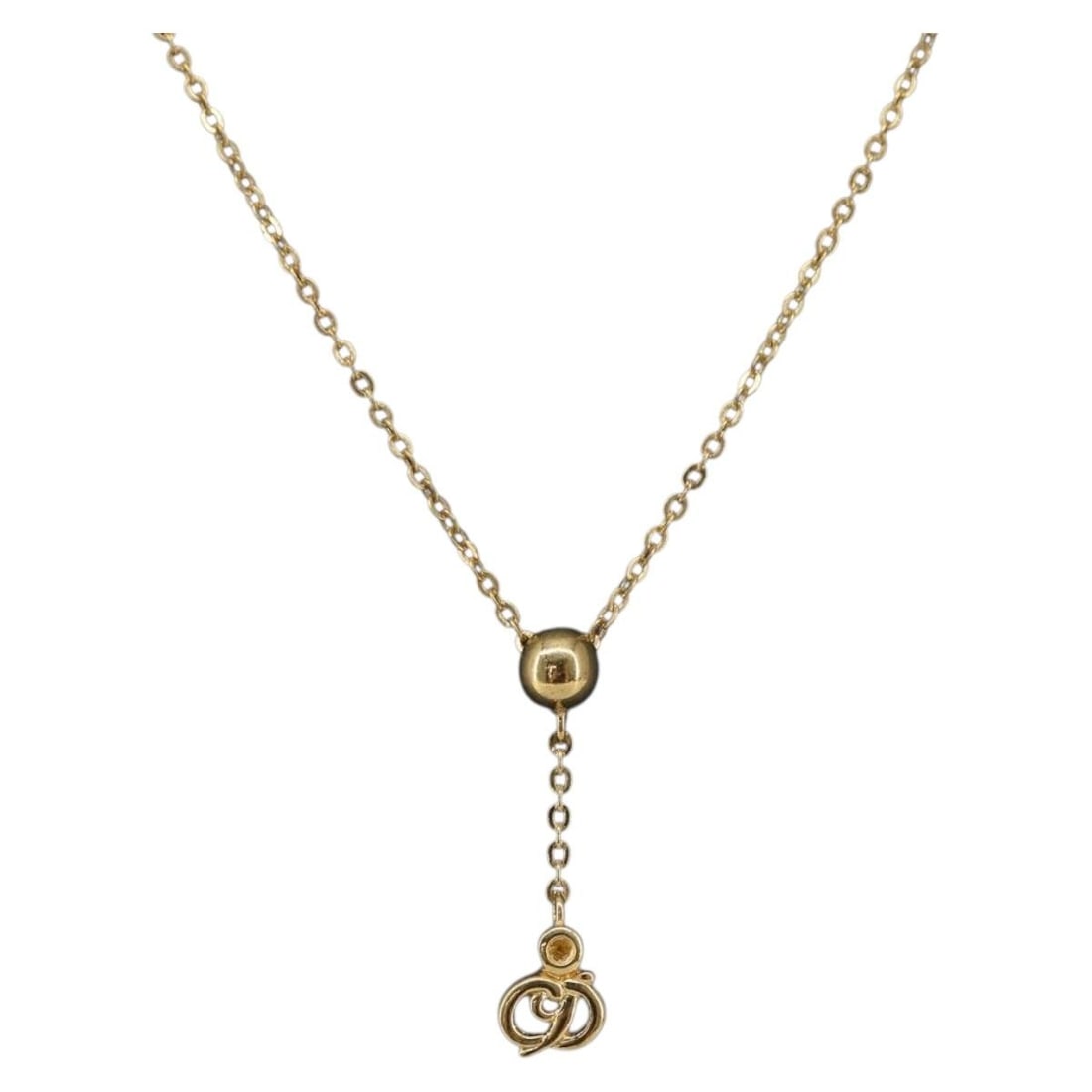 Gold Metal Necklace by Christian Dior 17.3 Inch (1 of 14)
