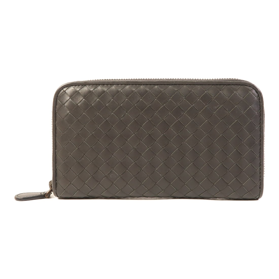 BOTTEGA VENETA Gray Calfskin Long Round Wallet (1 of 18)