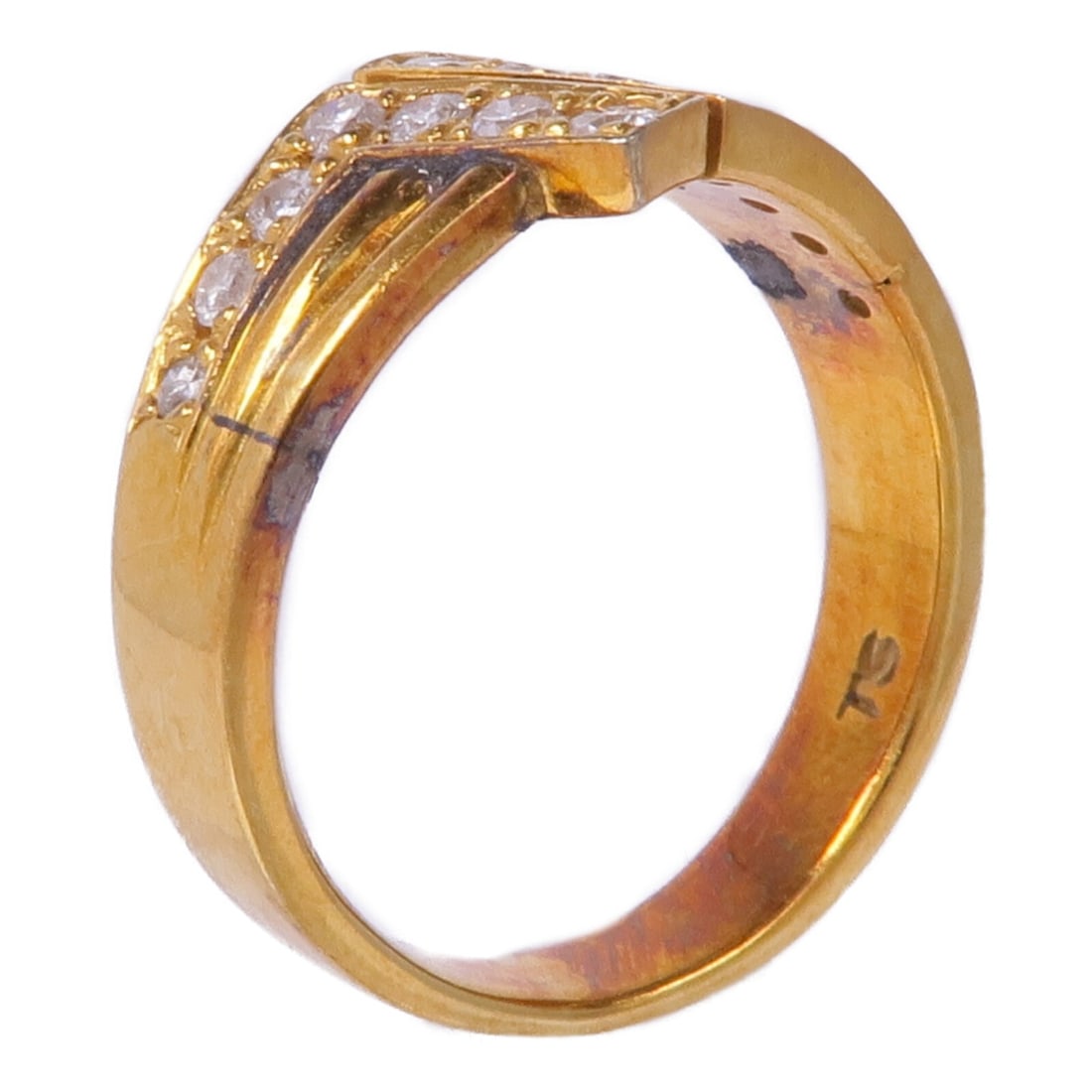 JEWELRY 14K Yellow Gold Diamond Ring Size 4 Clear (1 of 9)