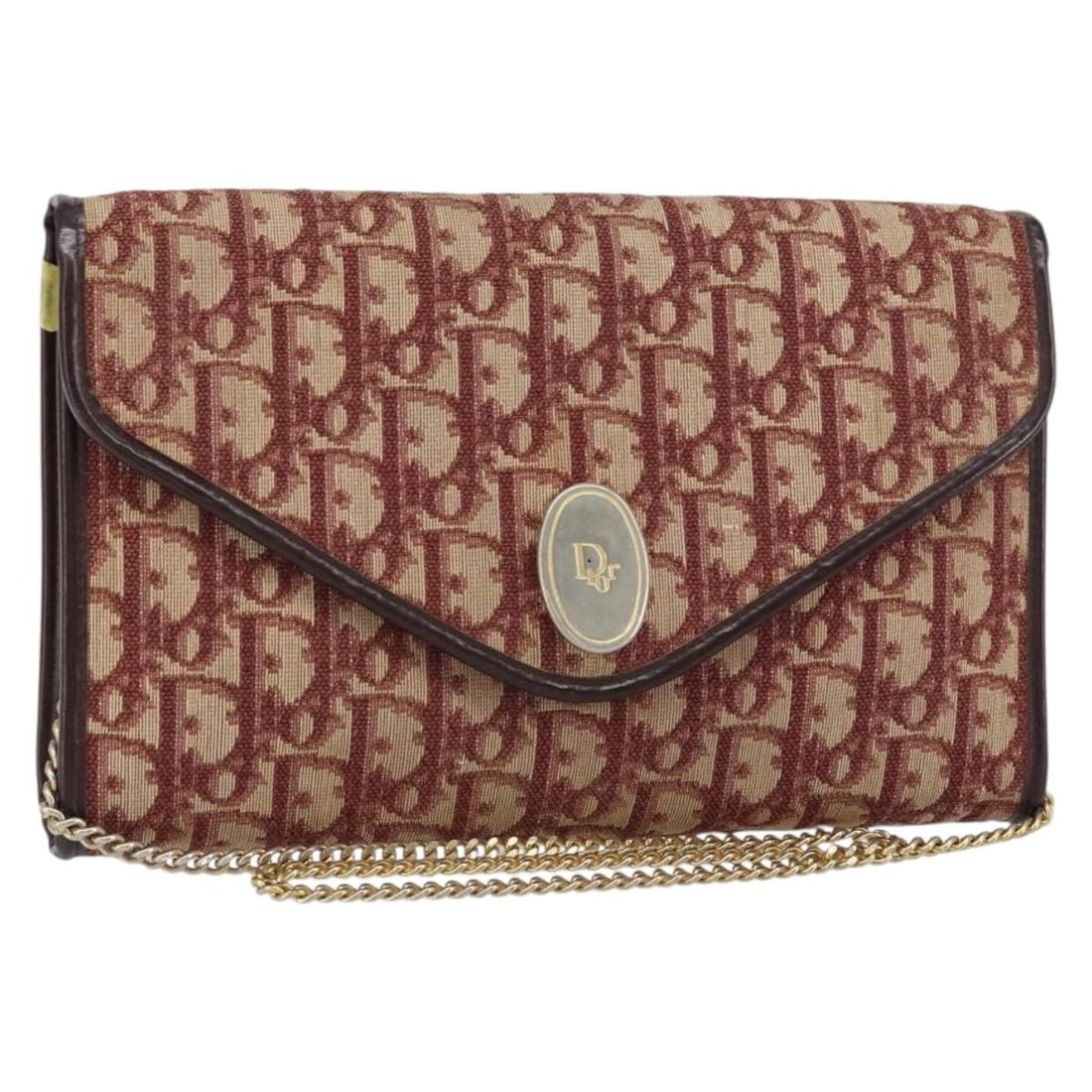 Red Trotter Canvas Chain Shoulder Bag by Christian Dior France (1 of 18)