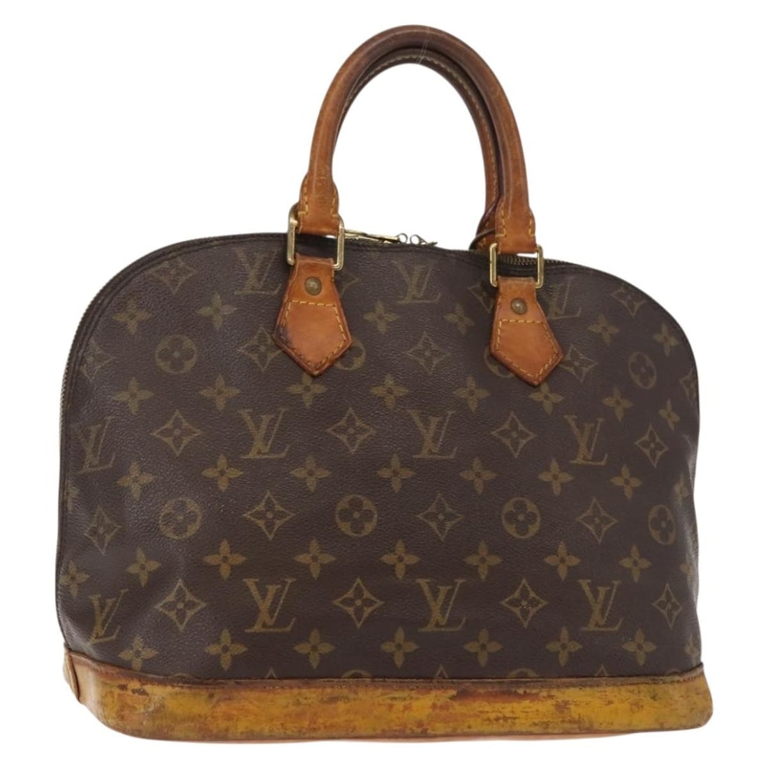 LOUIS VUITTON Monogram Alma Hand Bag M51130 France Auth: LOUIS VUITTON Monogram Alma Hand Bag M51130 France Auth Introducing the iconic Louis Vuitton Monogram Alma Hand Bag, a sophisticated accessory crafted in France. This handbag features the signature Mo