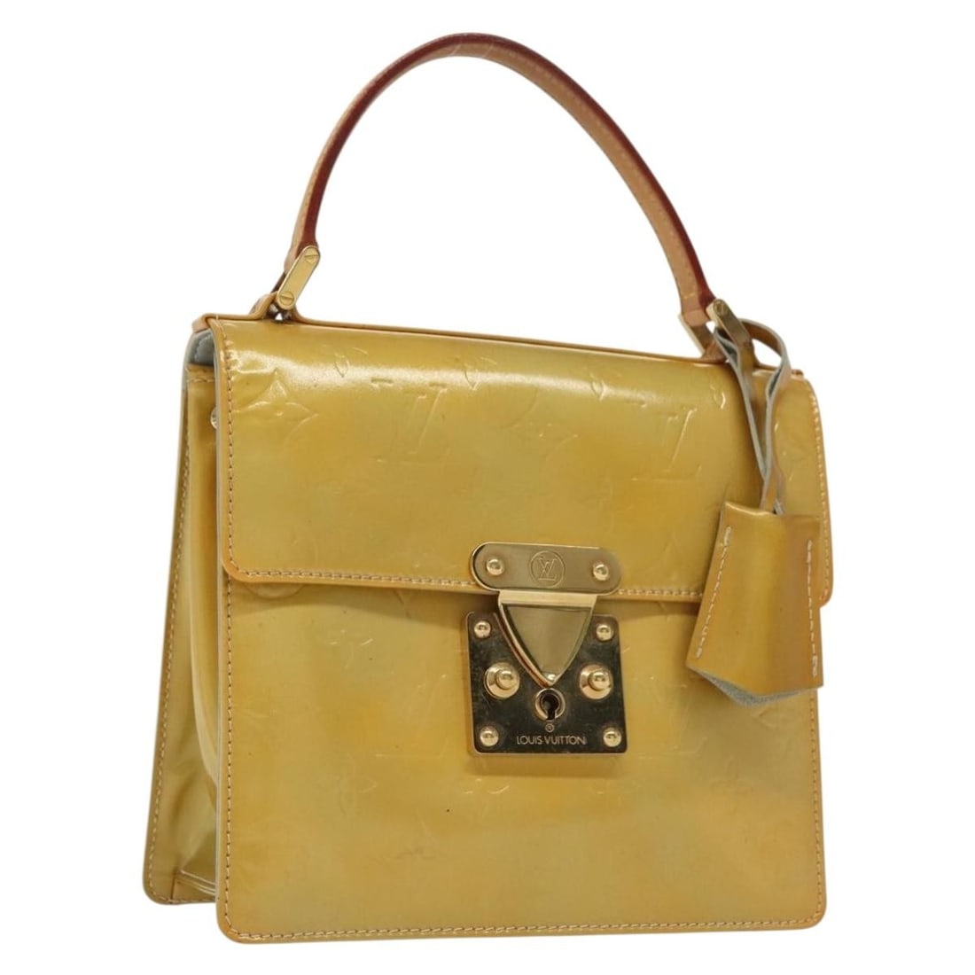 Louis Vuitton Monogram Vernis Spring Street Hand Bag Gris M91029 Authentic (1 of 18)