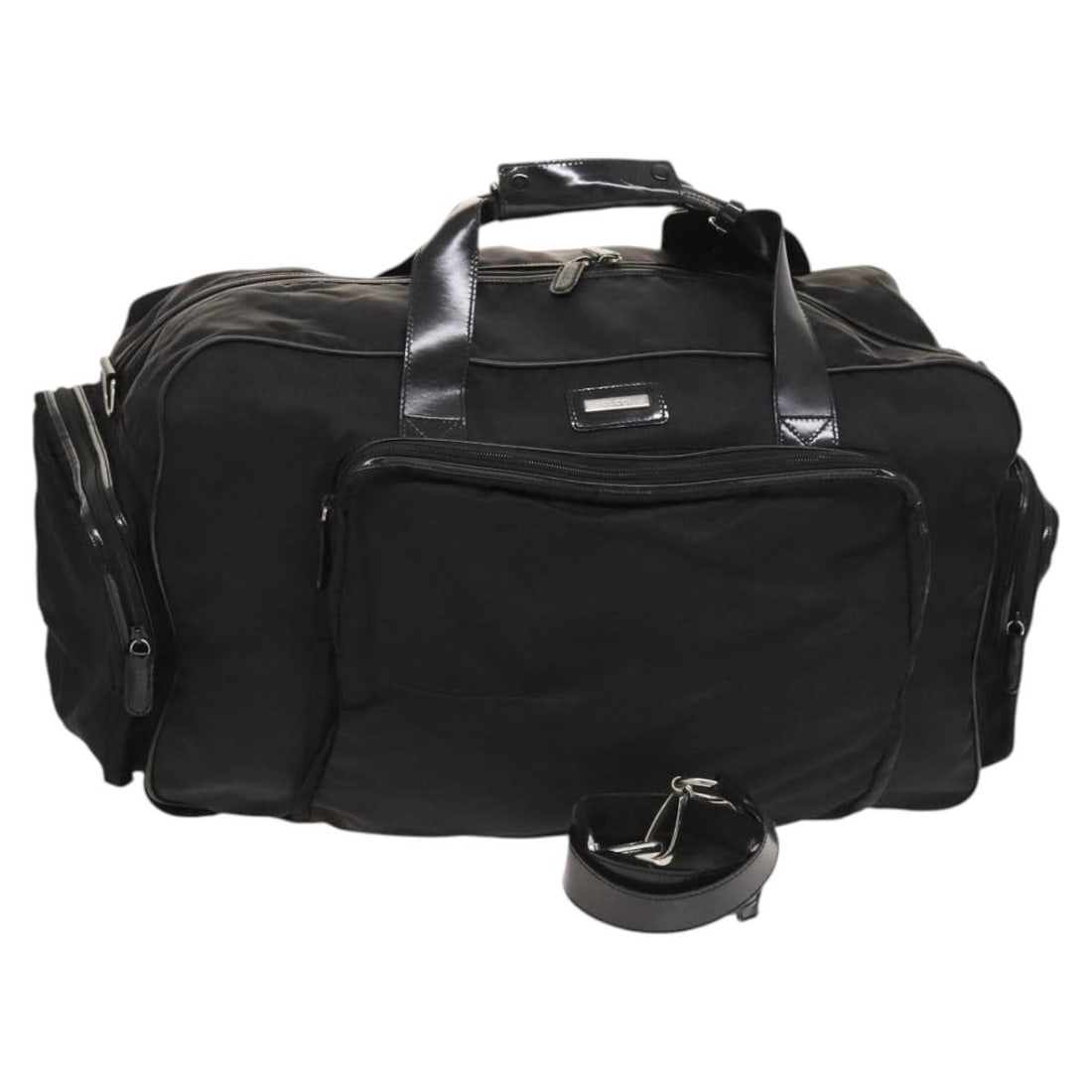 GUCCI Black Silver Nylon Boston Bag 012 3754 0156 Dual Carry Auth (1 of 18)