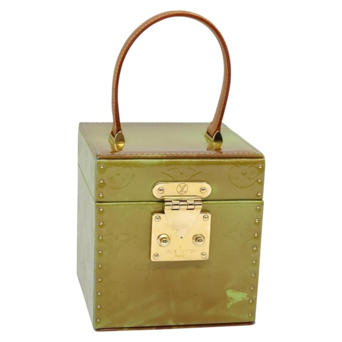 LOUIS VUITTON Monogram Vernis Baby Blue Cosmetic Pouch M91003 Auth (1 of 18)