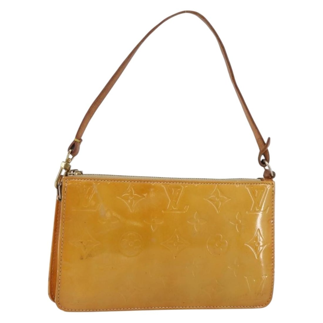 LOUIS VUITTON Monogram Vernis Lexington Pouch Beige M91010 Auth France (1 of 18)