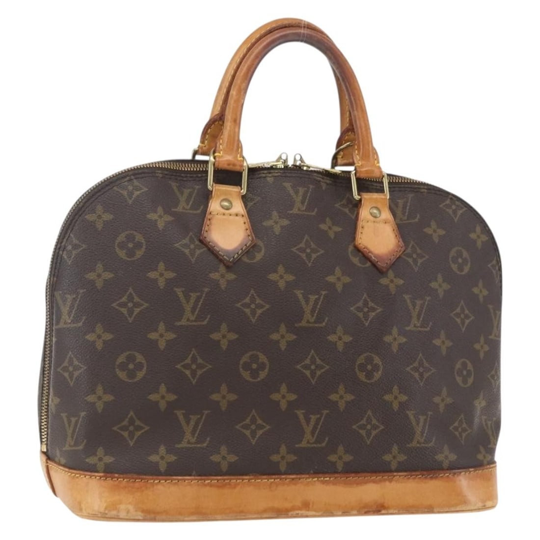 Louis Vuitton Alma Monogram Canvas Handbag Model M51130 France: Louis Vuitton Alma Monogram Canvas Handbag Model M51130 France This Louis Vuitton Monogram Alma handbag features the iconic Monogram Canvas exterior and classic design. The bag was made in France and