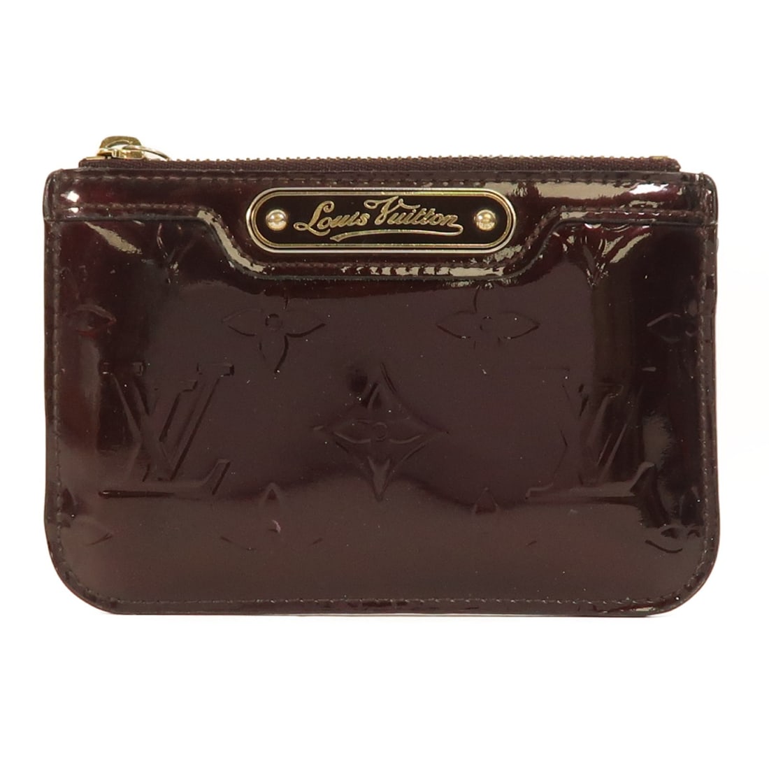 LOUIS VUITTON Monogram Vernis Coin Purse M93557 Burgundy: LOUIS VUITTON Monogram Vernis Coin Purse M93557 Burgundy This stunning LOUIS VUITTON coin purse features a rich burgundy Monogram Vernis finish, crafted from high-quality enamel for durability and ele
