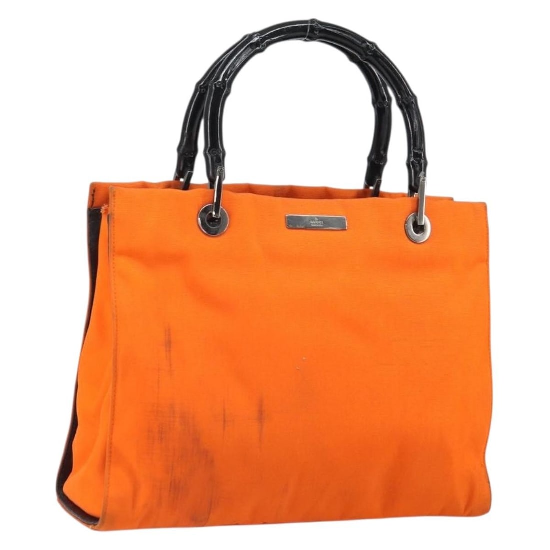 Orange Canvas Gucci Bamboo Handbag Model 002 1016 2123 Italy (1 of 18)
