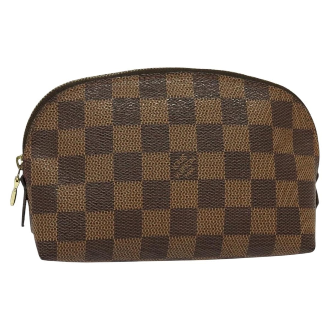 LOUIS VUITTON Damier Ebene Cosmetic Pouch N47516 Authentic: LOUIS VUITTON Damier Ebene Cosmetic Pouch N47516 Authentic Elevate your accessory collection with the LOUIS VUITTON Damier Ebene Pochette Cosmetic PM Pouch. Crafted from durable Damier Ebene canvas, t