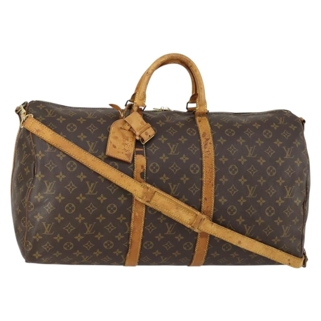 LOUIS VUITTON Monogram Keepall Bandouliere 55 Boston Bag M41414 Authenticated (1 of 18)