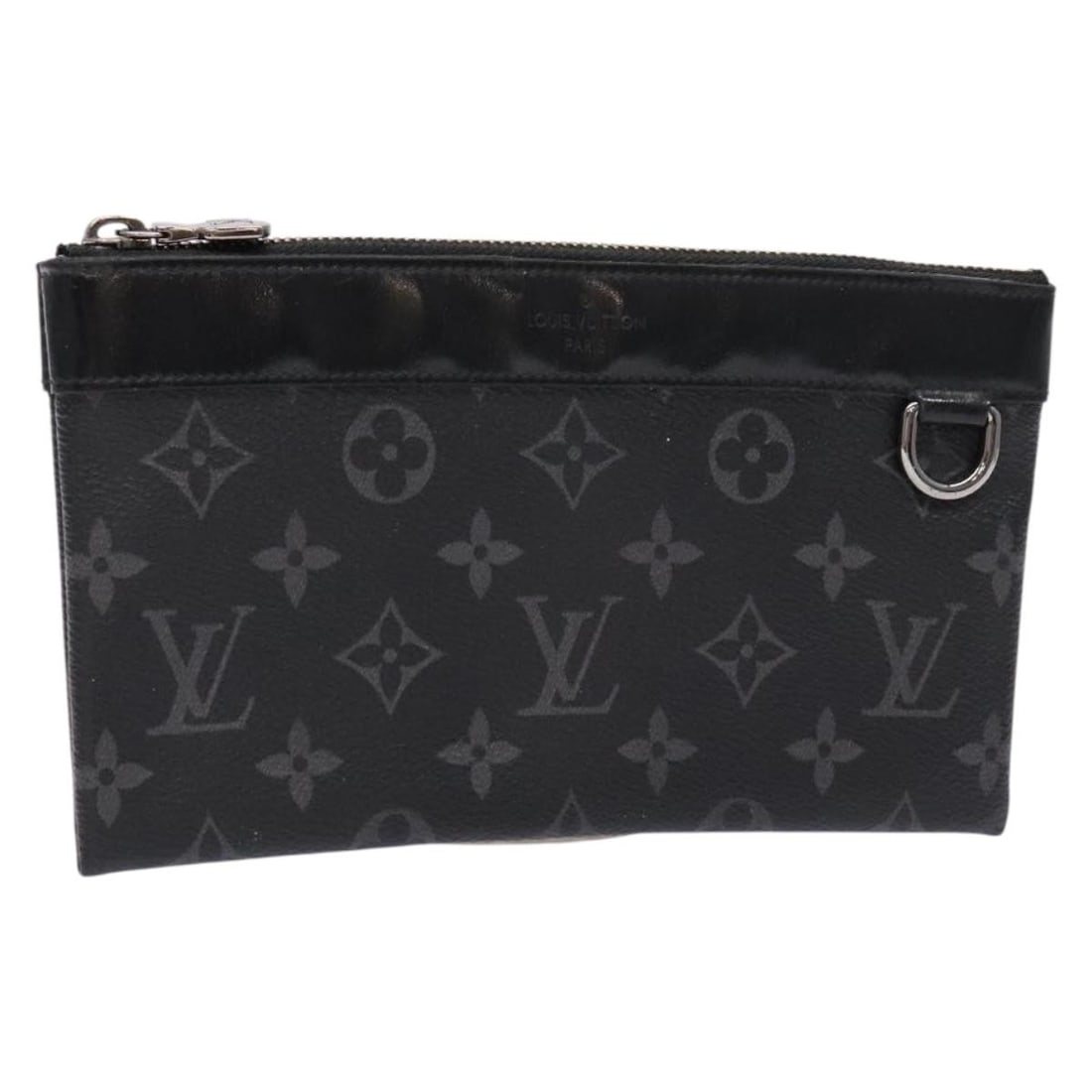 LOUIS VUITTON Monogram Eclipse Pochette Discovery PM Bag M44323 Authentic France (1 of 18)