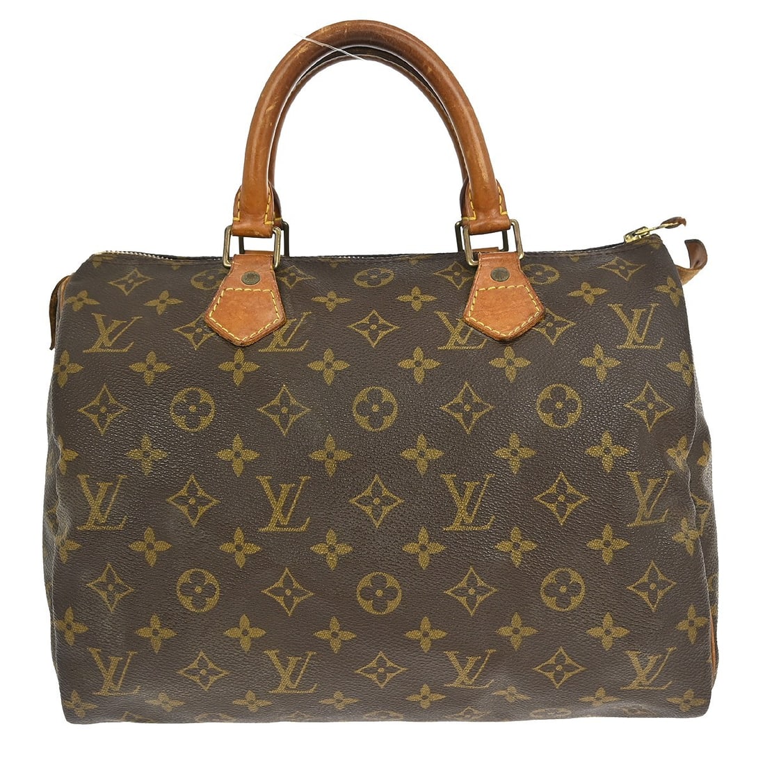 Louis Vuitton Speedy 30 Monogram Canvas Satchel Handbag M41526 France: Louis Vuitton Speedy 30 Monogram Canvas Satchel Handbag M41526 France Introducing the iconic Louis Vuitton Speedy 30 Handbag, a timeless accessory crafted from durable monogram canvas. This vintage pi