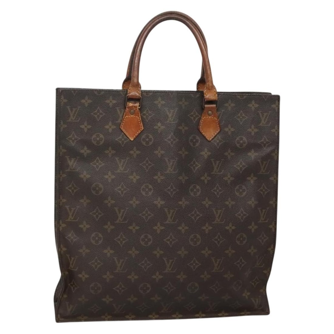 LOUIS VUITTON Monogram Sac Plat Hand Bag M51140 Auth France: LOUIS VUITTON Monogram Sac Plat Hand Bag M51140 Auth France This authentic LOUIS VUITTON Monogram Sac Plat Hand Bag (Model M51140) is a stylish accessory that showcases the iconic monogram canvas. Cra
