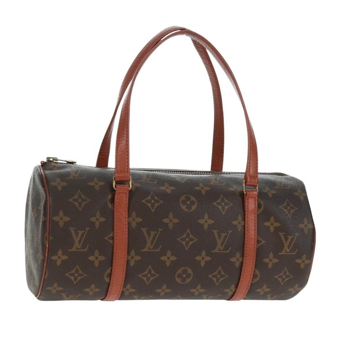 Louis Vuitton Papillon 30 Monogram Canvas Handbag M51385 France: Louis Vuitton Papillon 30 Monogram Canvas Handbag M51385 France This Louis Vuitton Monogram Papillon 30 handbag features the iconic monogram canvas exterior with a classic cylindrical silhouette. Craf