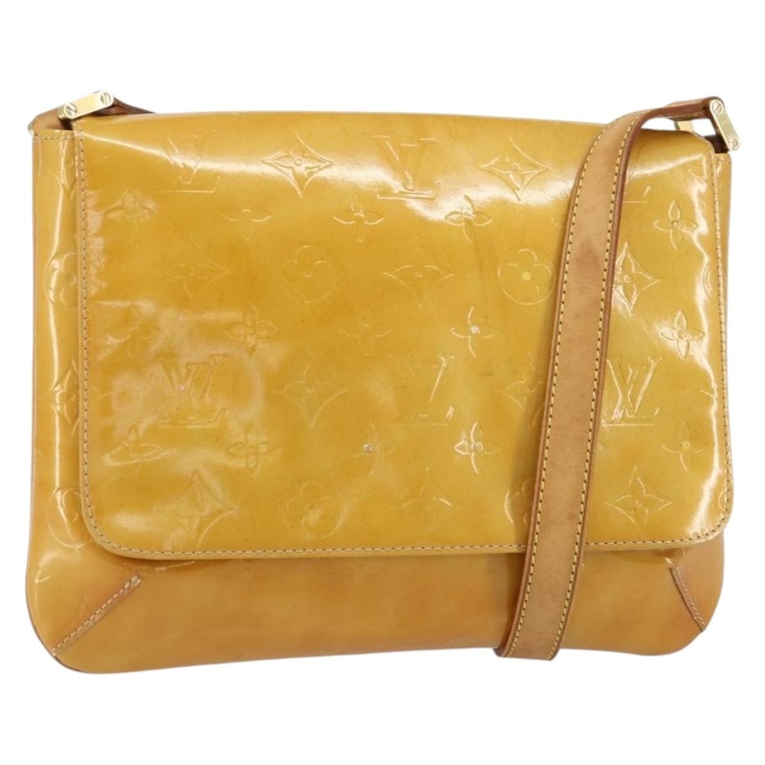 Louis Vuitton Thompson Street Monogram Vernis Beige Patent Leather Shoulder Bag M91301 (1 of 18)