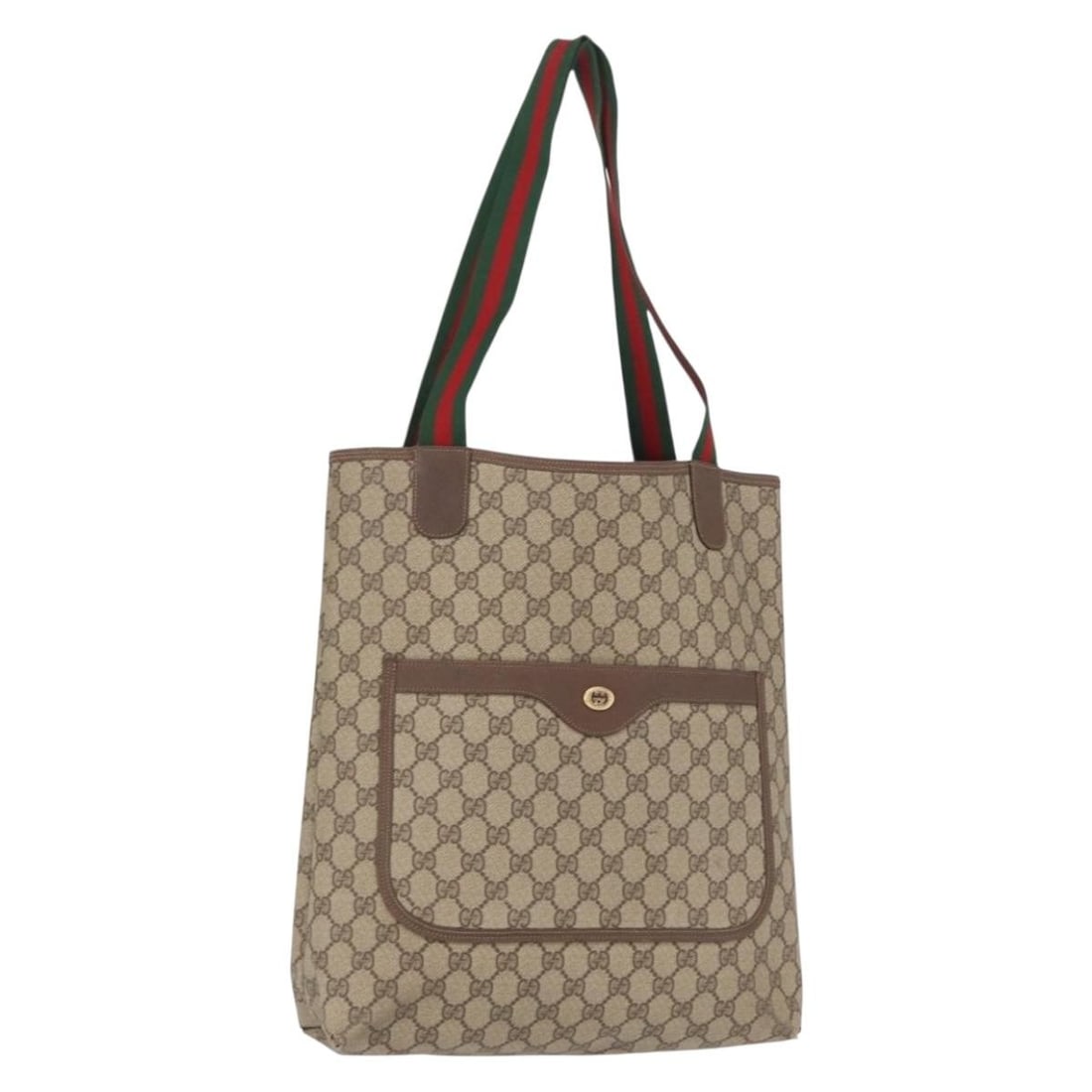 Beige GG Supreme Web Sherry Line Tote by Gucci Model 39 02 003: Beige GG Supreme Web Sherry Line Tote by Gucci Model 39 02 003 This is a GUCCI GG Supreme Web Sherry Line tote bag crafted from beige GG canvas. The bag features a spacious interior, dual top handles,