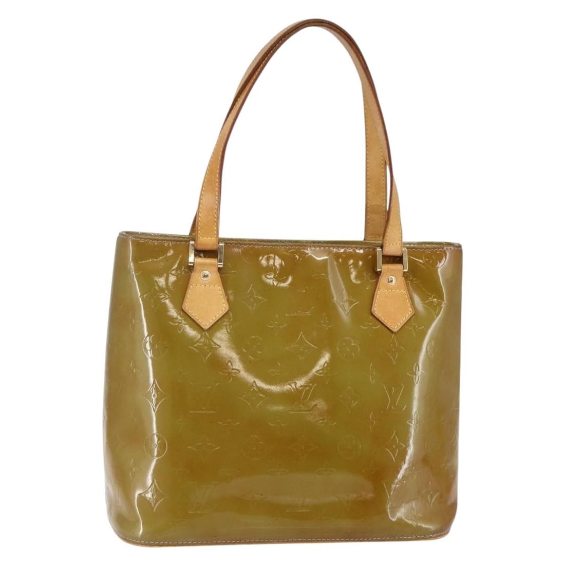 LOUIS VUITTON Monogram Vernis Houston Hand Bag Baby Blue M91005: LOUIS VUITTON Monogram Vernis Houston Hand Bag Baby Blue M91005 This stylish LOUIS VUITTON Monogram Vernis Houston Hand Bag in a beautiful baby blue is crafted from durable patent leather, making it a