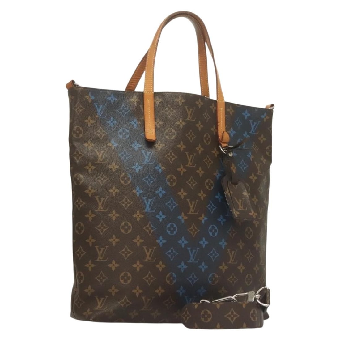 LOUIS VUITTON Monogram V Line Cabas NS Tote Bag M50147 with Strap: LOUIS VUITTON Monogram V Line Cabas NS Tote Bag M50147 with Strap This LOUIS VUITTON Monogram V Line Cabas NS Tote Bag is a stylish and practical accessory crafted from durable Monogram Canvas. Design