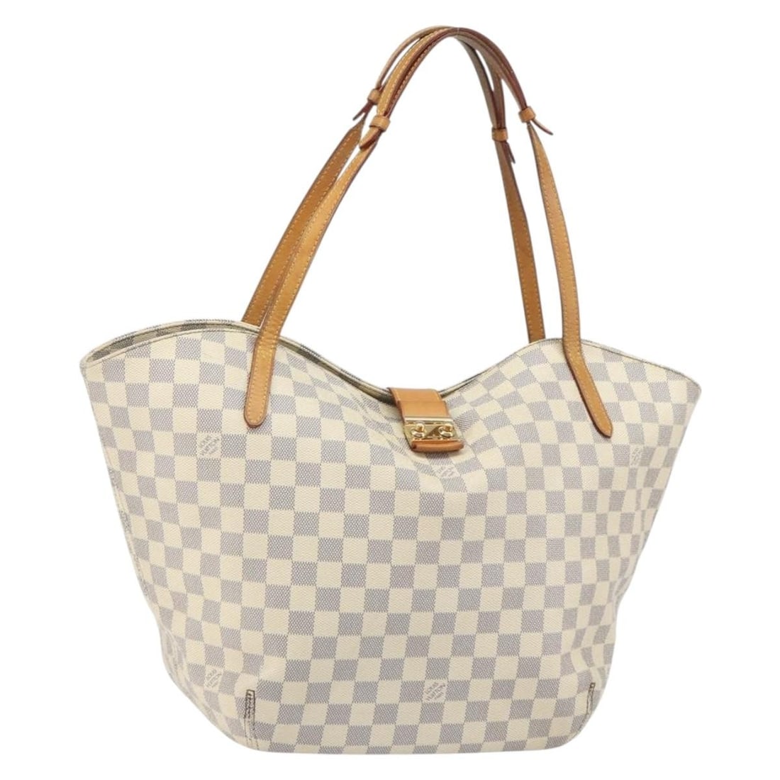 Damier Azur Canvas Salina PM Shoulder Bag by Louis Vuitton N41208: Damier Azur Canvas Salina PM Shoulder Bag by Louis Vuitton N41208 This Louis Vuitton Damier Azur Salina PM shoulder bag features the iconic Damier Azur canvas in a classic shoulder bag style. The exte