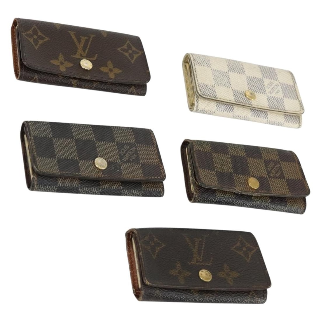 Louis Vuitton Monogram Canvas Multicles 4 Key Holder Set of 5: Louis Vuitton Monogram Canvas Multicles 4 Key Holder Set of 5 This Louis Vuitton Monogram Damier Multicles 4 Key Case is crafted from monogram canvas and features a classic monogram color pattern. Mad