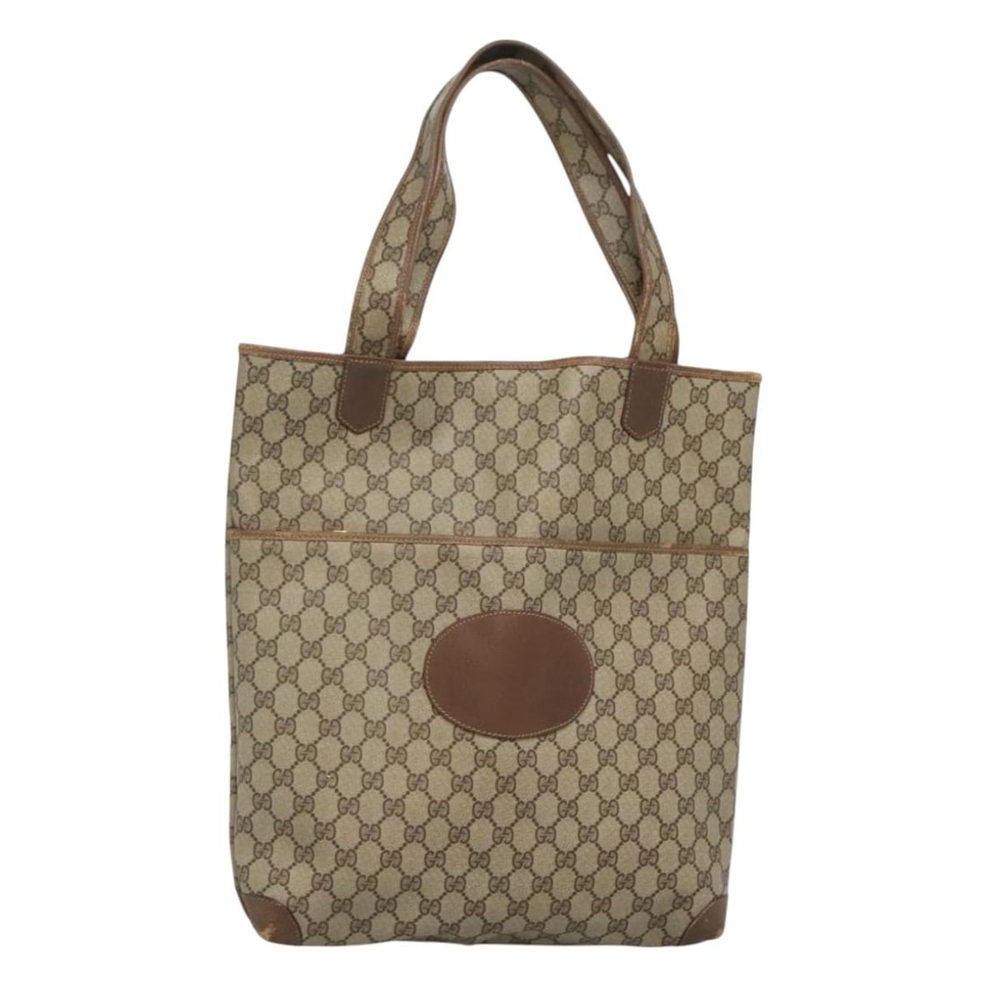 GUCCI GG Supreme Tote Bag Beige Gold PVC 002 39 0054 Authentic (1 of 18)