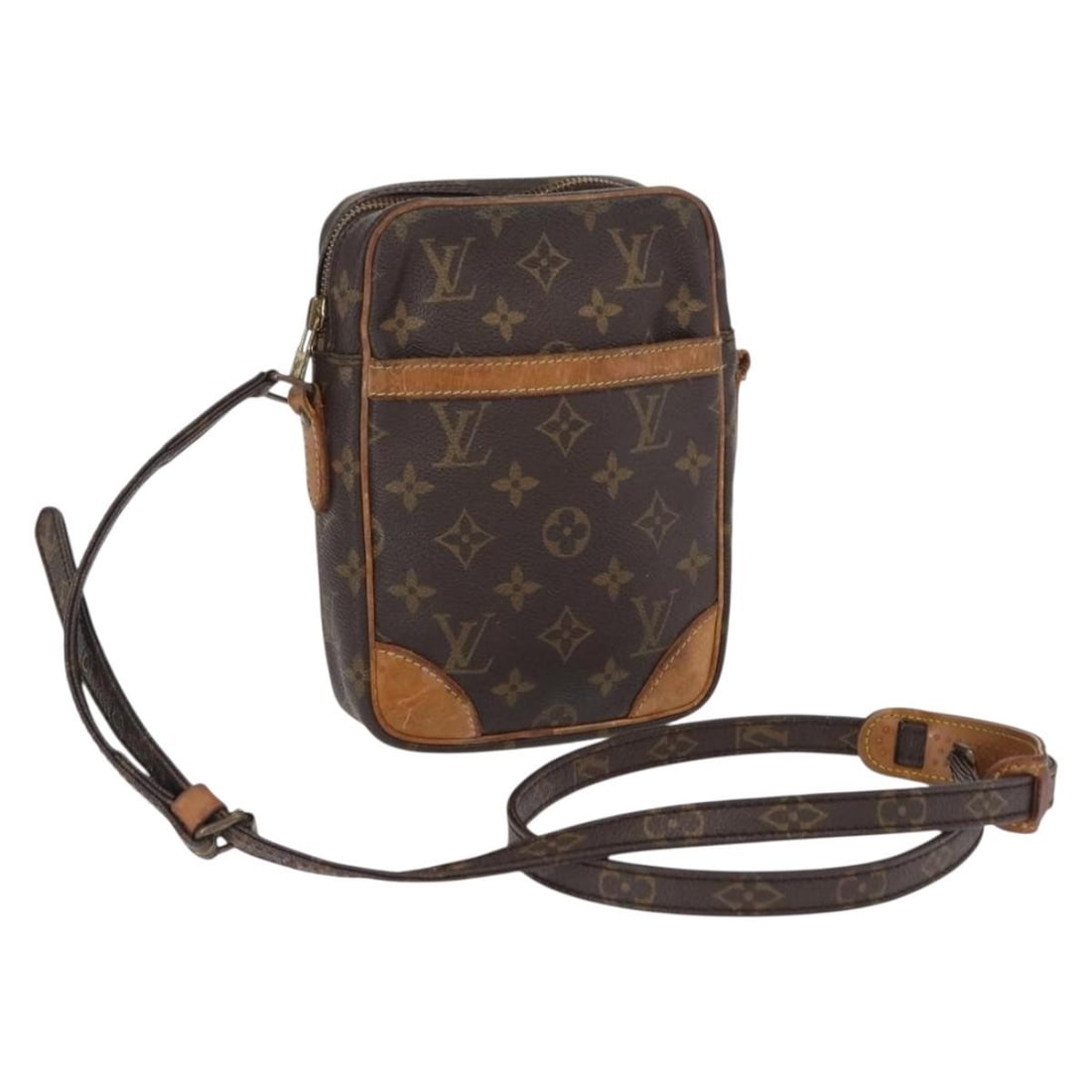 Monogram Canvas Danube Shoulder Bag by Louis Vuitton M45266: Monogram Canvas Danube Shoulder Bag by Louis Vuitton M45266 This is a Louis Vuitton Danube shoulder bag crafted from signature Monogram Canvas. The bag features an adjustable shoulder strap and is des