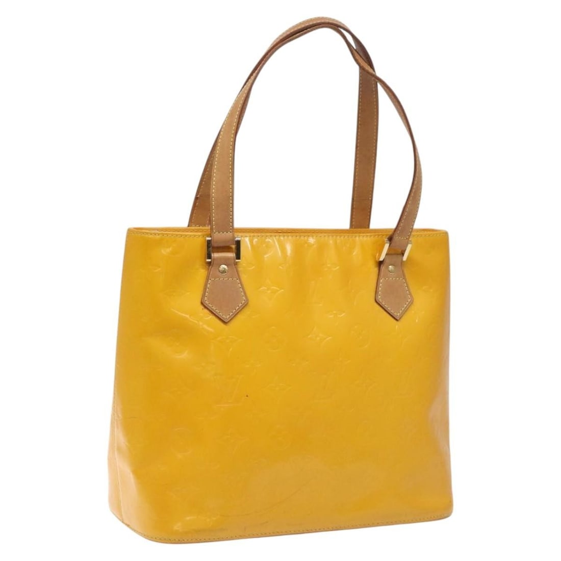 LOUIS VUITTON Monogram Vernis Houston Hand Bag Jaune M91121 Authenticated: LOUIS VUITTON Monogram Vernis Houston Hand Bag Jaune M91121 Authenticated Elevate your accessory collection with this LOUIS VUITTON Monogram Vernis Houston Hand Bag in a vibrant Jaune color. Crafted f