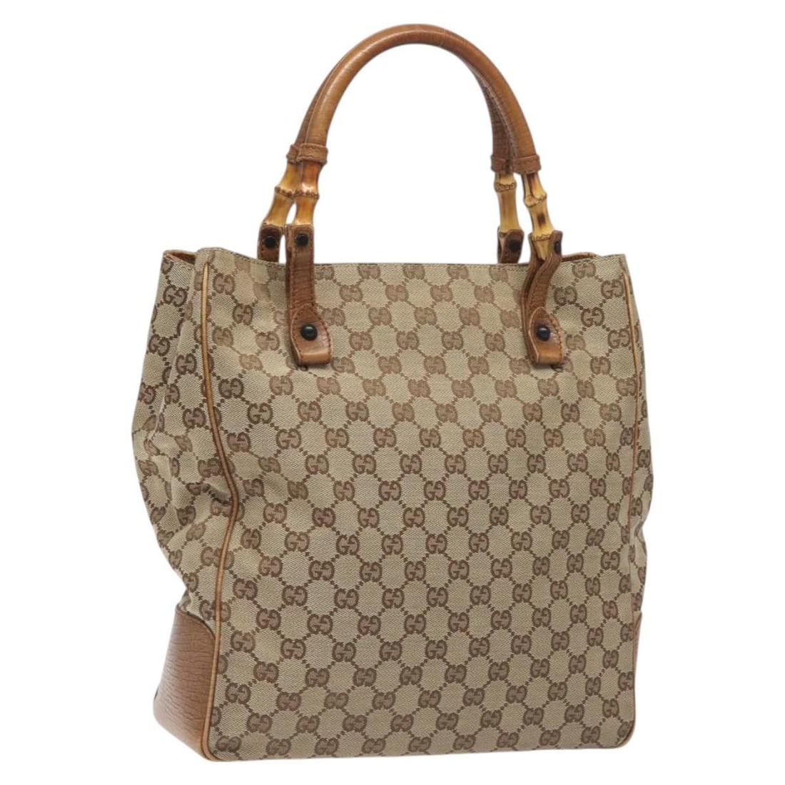 GUCCI GG Canvas Hand Bag Beige 112530 Authentic Made in Italy (1 of 18)