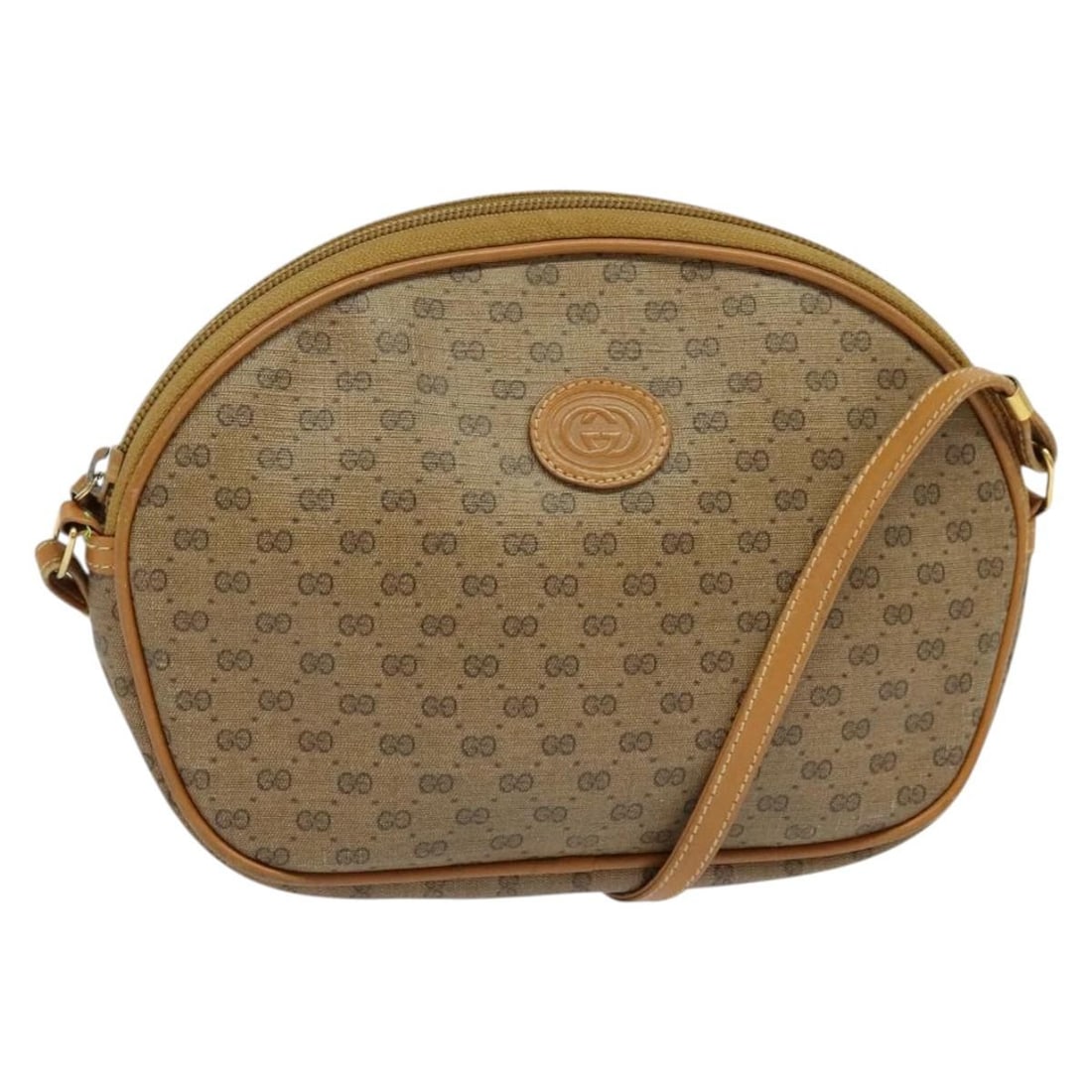 GUCCI Micro GG Supreme Shoulder Bag Beige Gold PVC 007 983 1113 Auth (1 of 18)